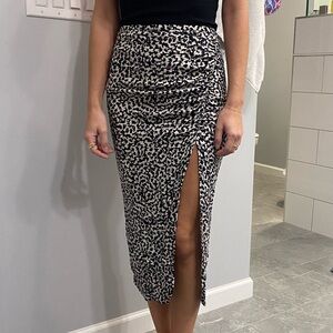 Printed midi skirt